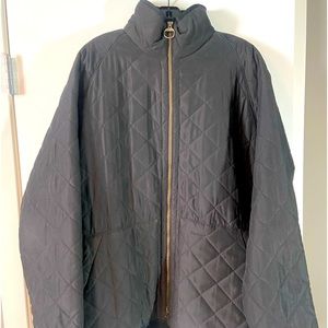 Barbour Men’s Black Quilted fleece lined coat